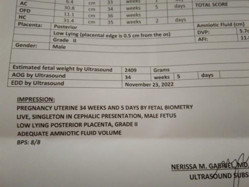 Low Lying placenta