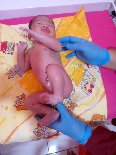 Alhamdulillah Ya Robb,Putri kami telah lahir dg bb 2,64 (49cm) Lahir dg Normal dan Selamat .