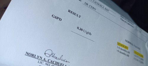 G6PD confirmatory result