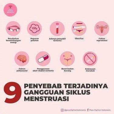 Penyebab terjadinya gangguan menstruasi