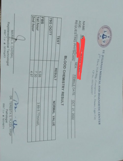 Ogtt result Normal po b?