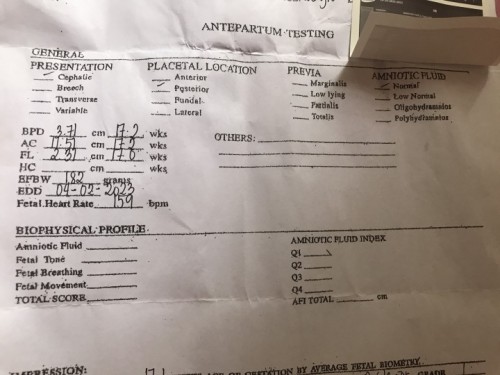 Ultrasound cephalic at 17 seeks ano meaning nito