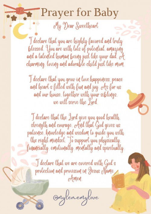 Prayer for our Little Ones and Babies on the way