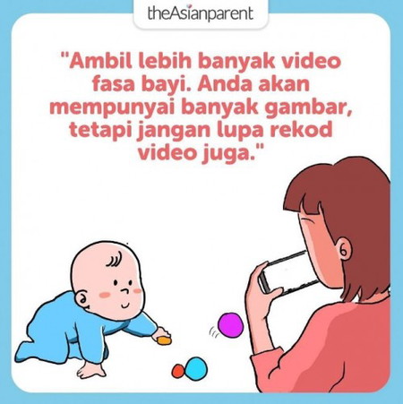 Jangan lupa rakamkan memori bersama si kecil! 🌈