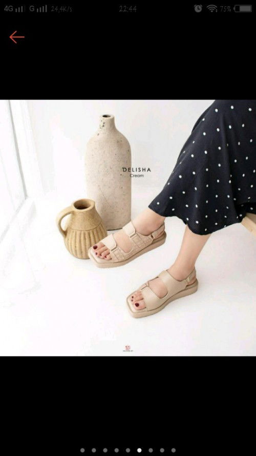 Sandal damelia (delisa cream size 38 jual rugi
