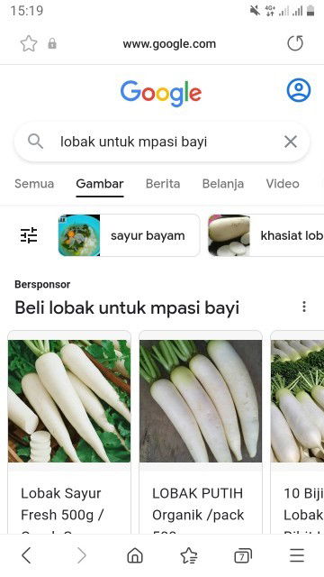 Lobak untuk mpasi