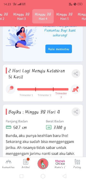 Hpl tinggal 2 hari lagi tp blm ada tanda 2 gelombang cinta dari dedek 😢rada worry ni Bun😑