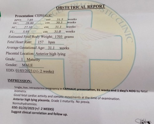 Okay lang po ba ang ultrasound result ni baby?Next week pa po ang sched ng ob.Any advice or tips po?