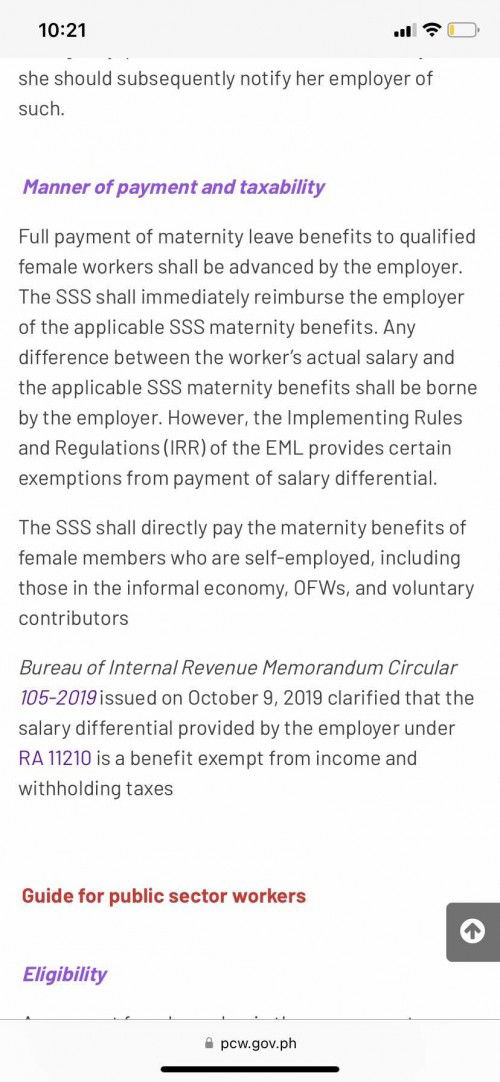 Maternity Benefit