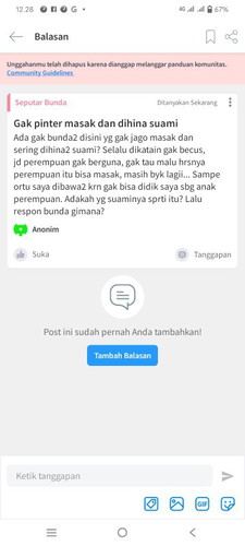 Gak bisa masak dan dihina suami