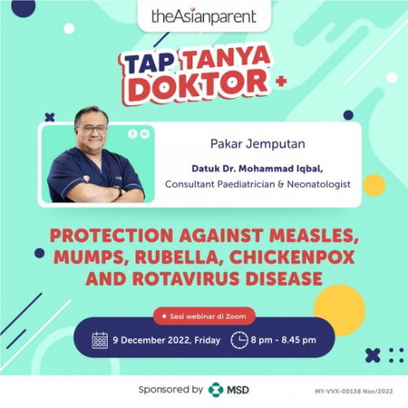 TAP Tanya Doktor: Protection against Measles, Mumps, Rubella, Chickenpox and Rotavirus Disease