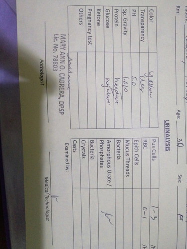 Tanong lang po f may uti pa po ako ung unang test po kase mayron daw po. Thank you po sa pagsagot