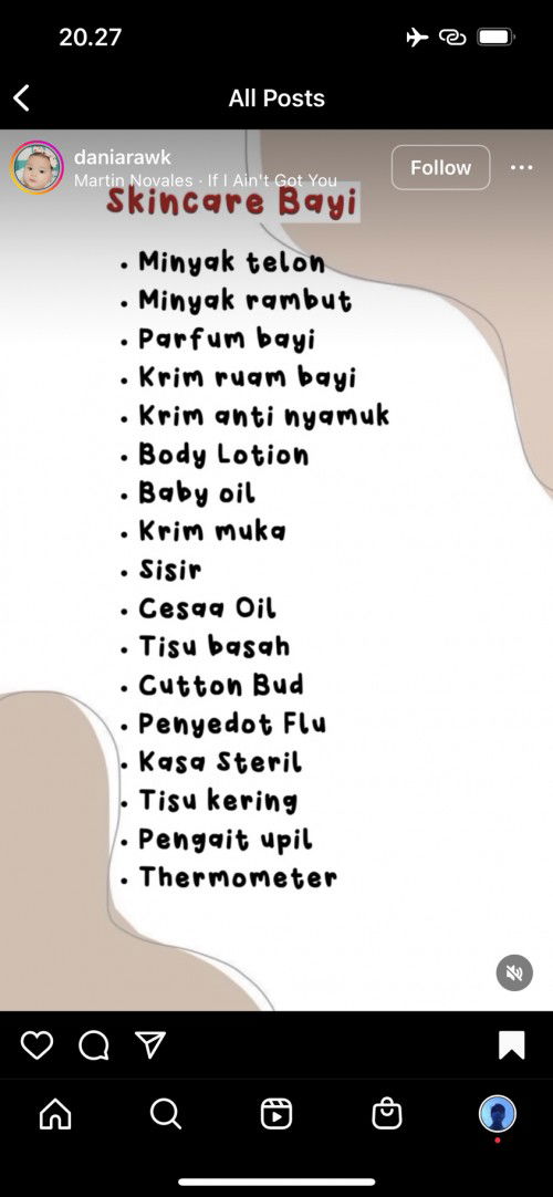 List Perlengkapan Bayi