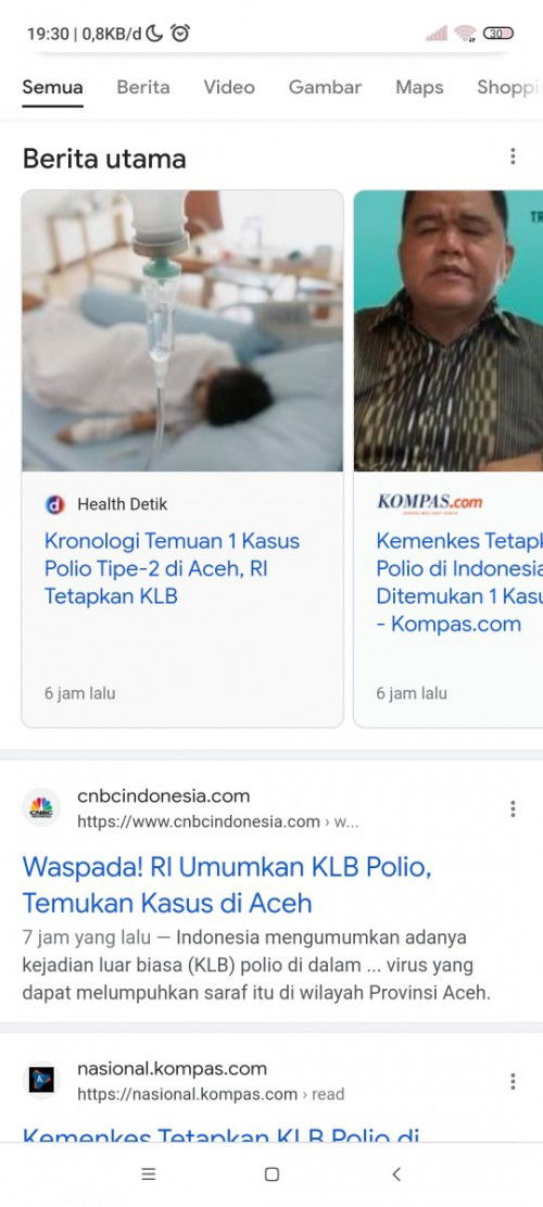 POLIO ditemukan 1 kasus di Aceh