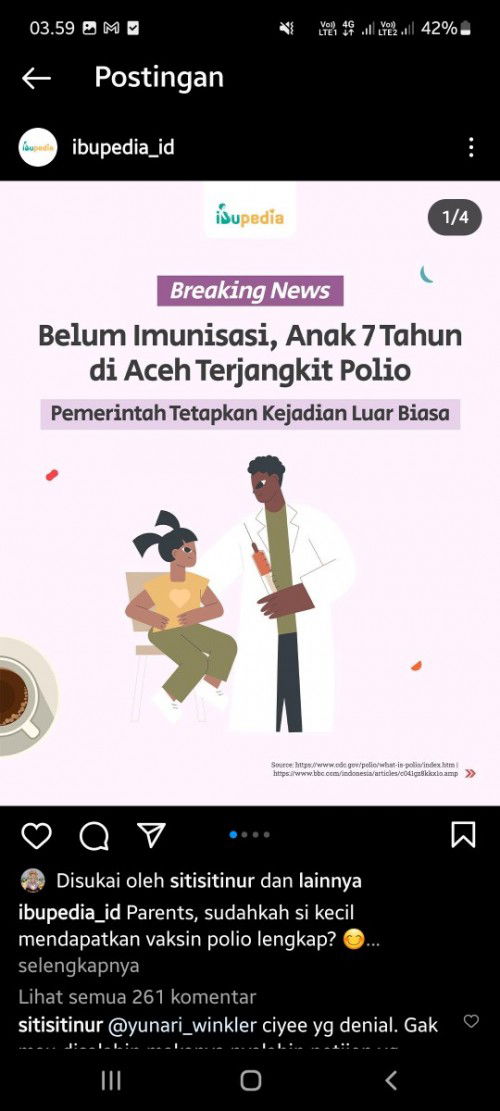 Para ibu yg anti imunisasi, gimana tanggepannya?