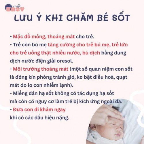 CHĂM CON SỐT NHỮNG ĐIÊUF MẸ CẦN BIẾT