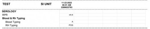 RPR result