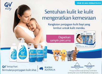 Tebus untuk kit sampel QV Baby percuma!