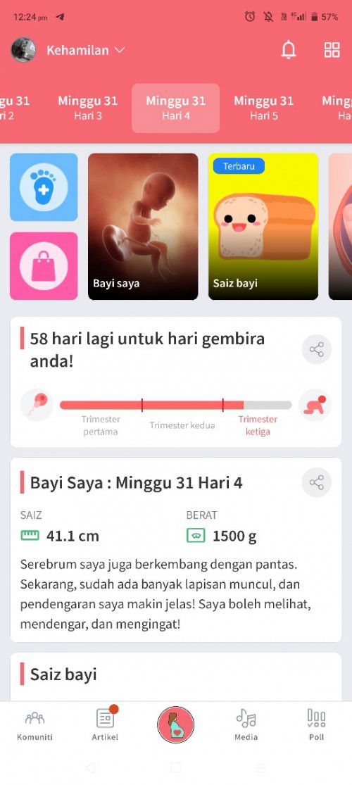 GEMBIRA BILA BABY DALAM PERUT PUN HAPPY. 🥰