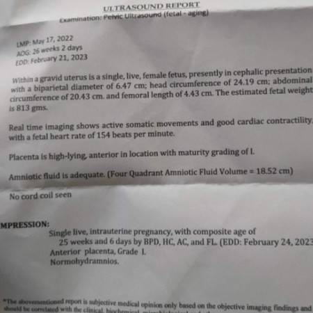 result ultrasound 2nd tri