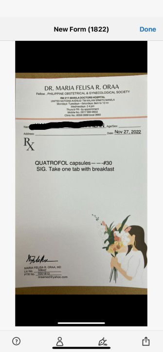 May same prescription po ba tayo guys? D ko po kse natanung sa ob ko para saan yung  gamot.