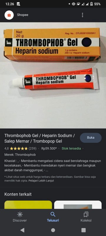 Thrombophob gel