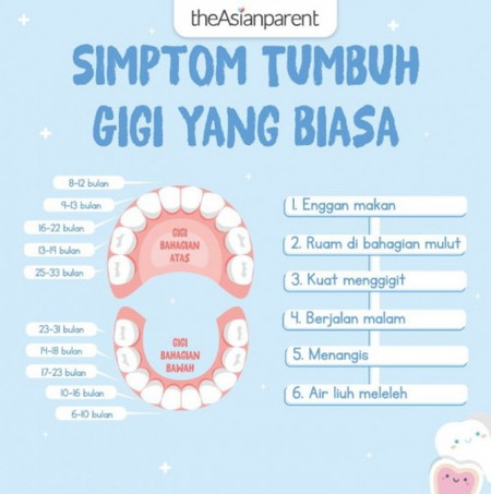 Simptom Tumbuh Gigi Yang Biasa