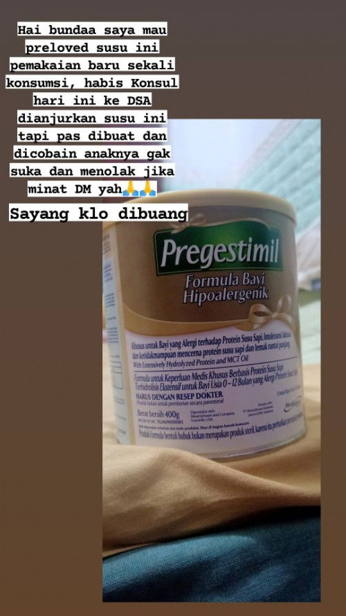 Preloved susu pregestimil baru 1 x konsumsi