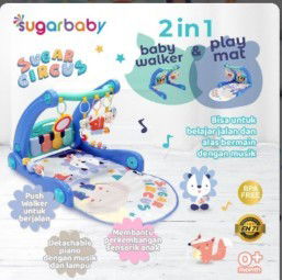 Preloved 2 in 1 baby walker dan playmat sugar baby
