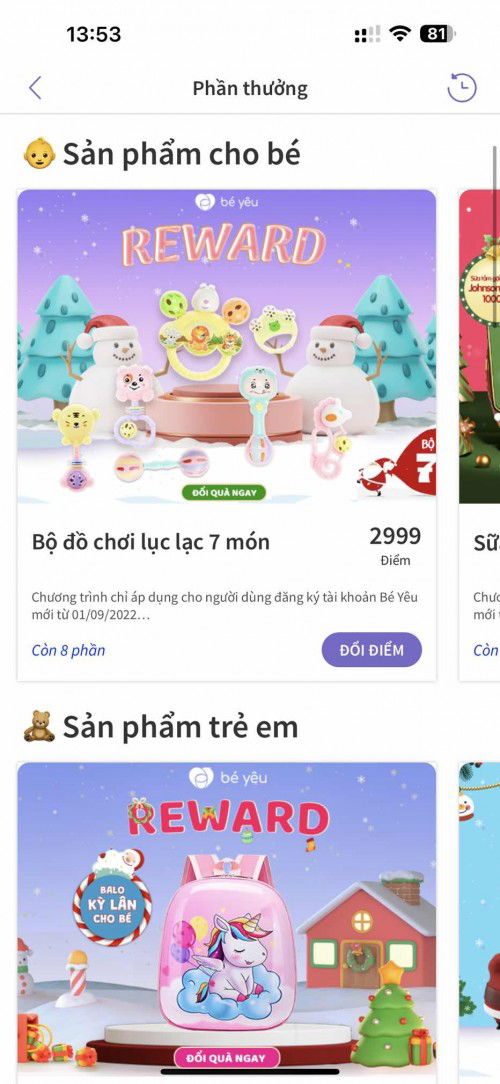 Đổi quà cách nào mấy mom ơi?