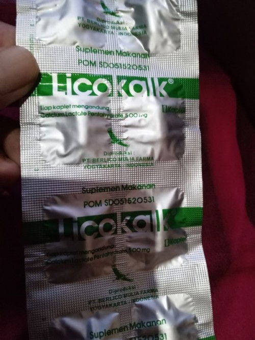 Calcium lactate yang dibutuhkan bumil setiap harinya ?