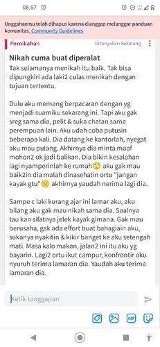 Menikah hanya untuk diperalat