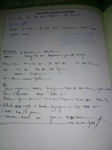 ada yang ngerti gak tulisan dokternya.hehe