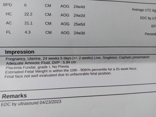 Fetal face not well evaluated due to fetal position