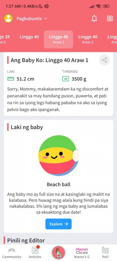 40weeks and 1 day second baby