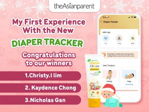Asianparent winners announcement - My First Experience With the New Diaper Tracker