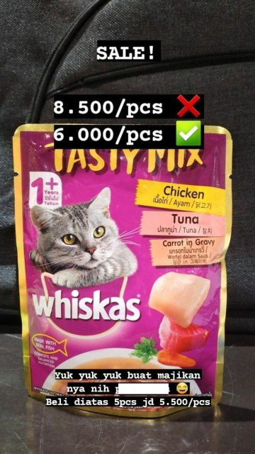 Jual makanan kucing ( Whiskas )