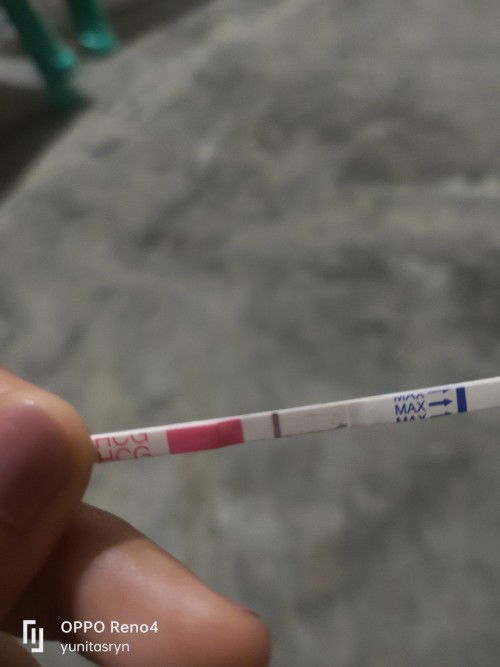 Hasil tes samar hampir tak terlihat