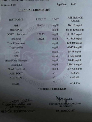 75g OGTT result