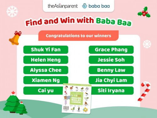 Congratulations to our winners of Find And Win With Baba Baa