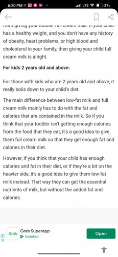Toddler's Milk
