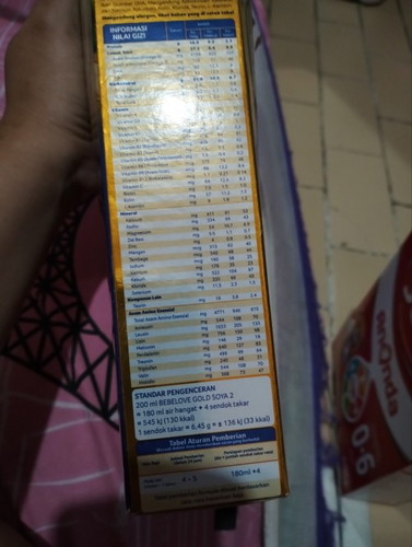 Maaf mau tnya 1 sendok Takar Untuk Brpa Ml Y(Susu Bebelove Soya 2)