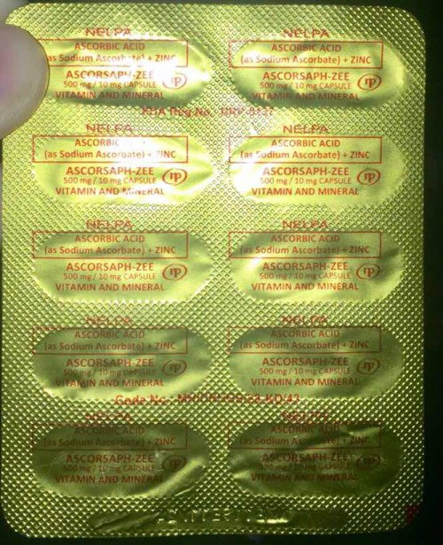 ascorbic acid capsule 500 mg