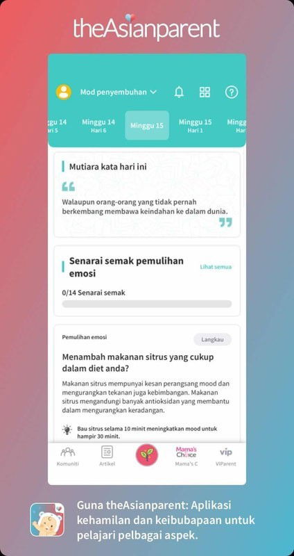 GENAP 15 MINGGU KEGUGURAN