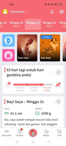 31 minggu....