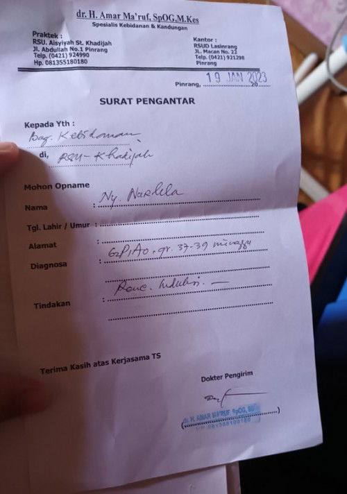 Dapat surat pengantar untuk induski