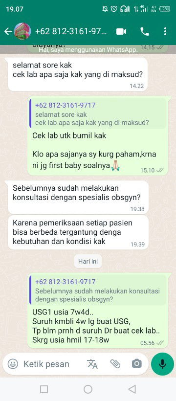 Biaya cek lab kehamilan