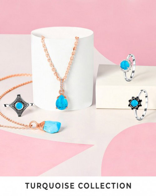 Genuine Sterling Silver Turquoise Stone Jewelry