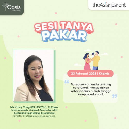 Sesi Tanya Pakar Bersama Kristy Yong (BS (PSYCH), M.Coun, Internationally Licensed Counsellor