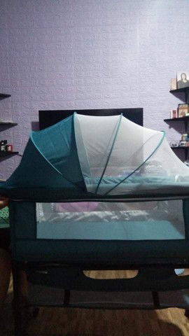 Selling my baby's crib and breast pump with freebies (crib nest) d nagamit nalabhan lng☺